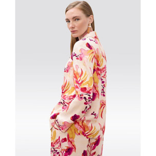 Blazer americano con motivo fluido e taglio dritto