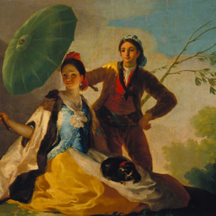 Poster Le Parasol - Francisco José de Goya Affiche sous cadre noir