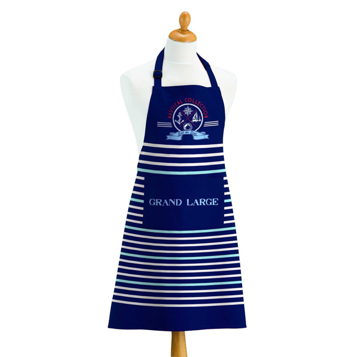 Tablier imprimé coton nautical