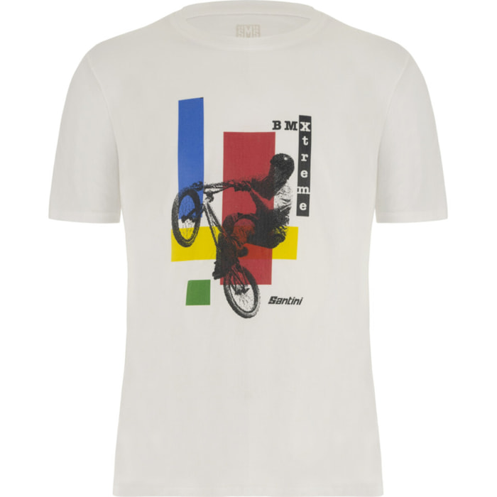 T-Shirt Bmx Urban - Uci Official - Bianco - Uomo