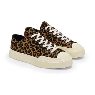 Sneakers Superga Uomo Donna Marrone 2432 Works Leopard Calfhair