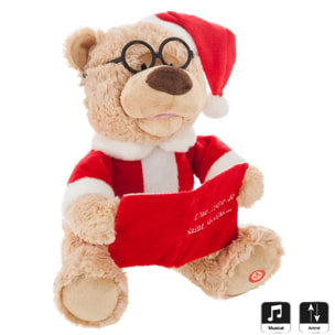 Automate de Noël Ours qui lit