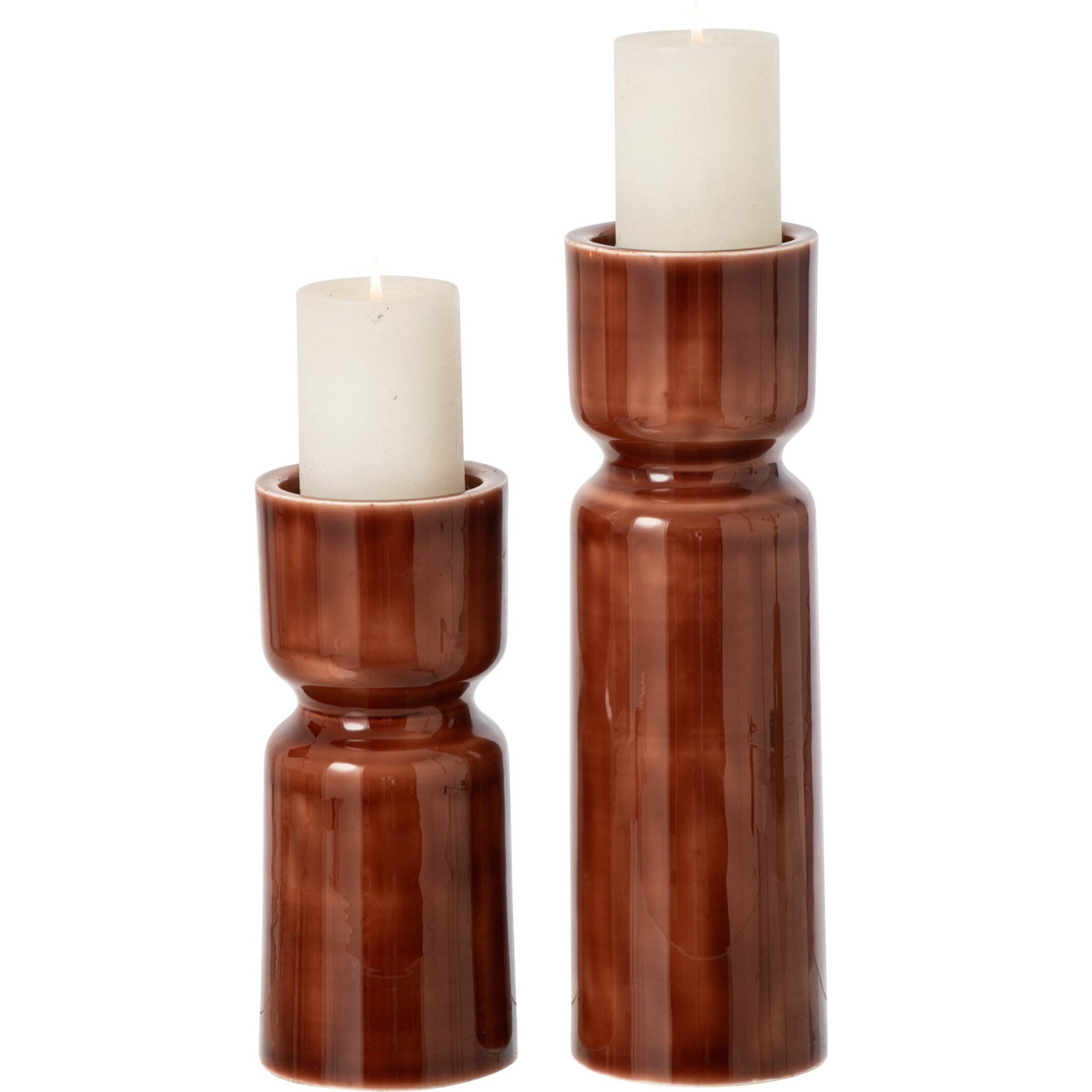 J-Line 2 chandeliers - fer - marron