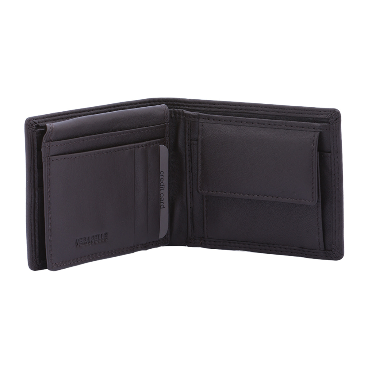 Portafoglio  da uomo In Vera pelle Made in Italy 8,5x11x2,5 cm