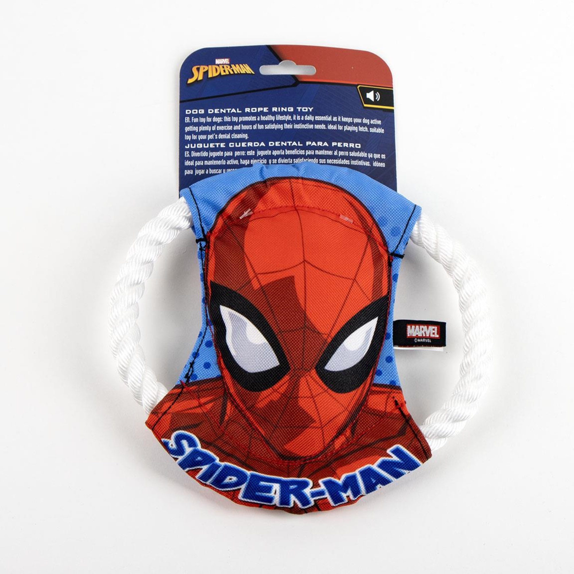 Frisbee para perros con cuerda diseño spiderman
