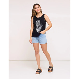 Camiseta Tirantes Negro - Zebralan