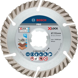 Disque diamant X-LOCK MultiMatériaux, Ø 125 mm, Disque de coupe - BOSCH - 2608615286