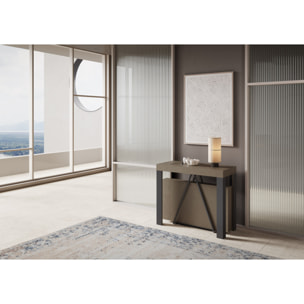 Consola extensible 90x40/196 cm Tarax Small gris paloma estructura antracita