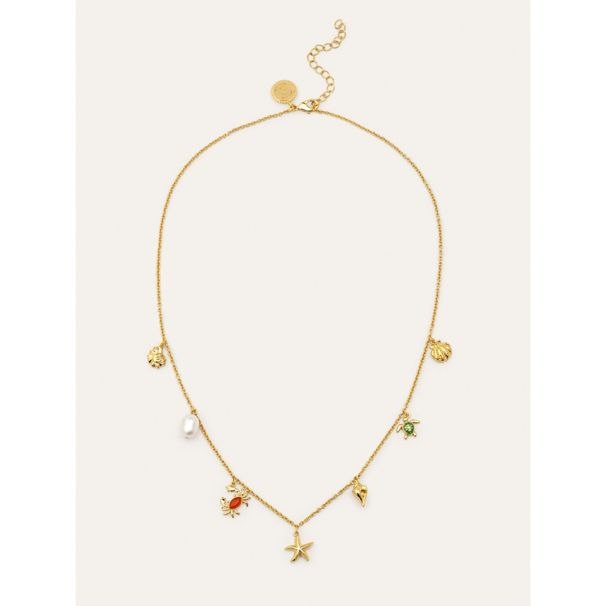 Collar Multicharms Seaside Baño Oro