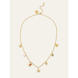 Collar Multicharms Seaside Baño Oro