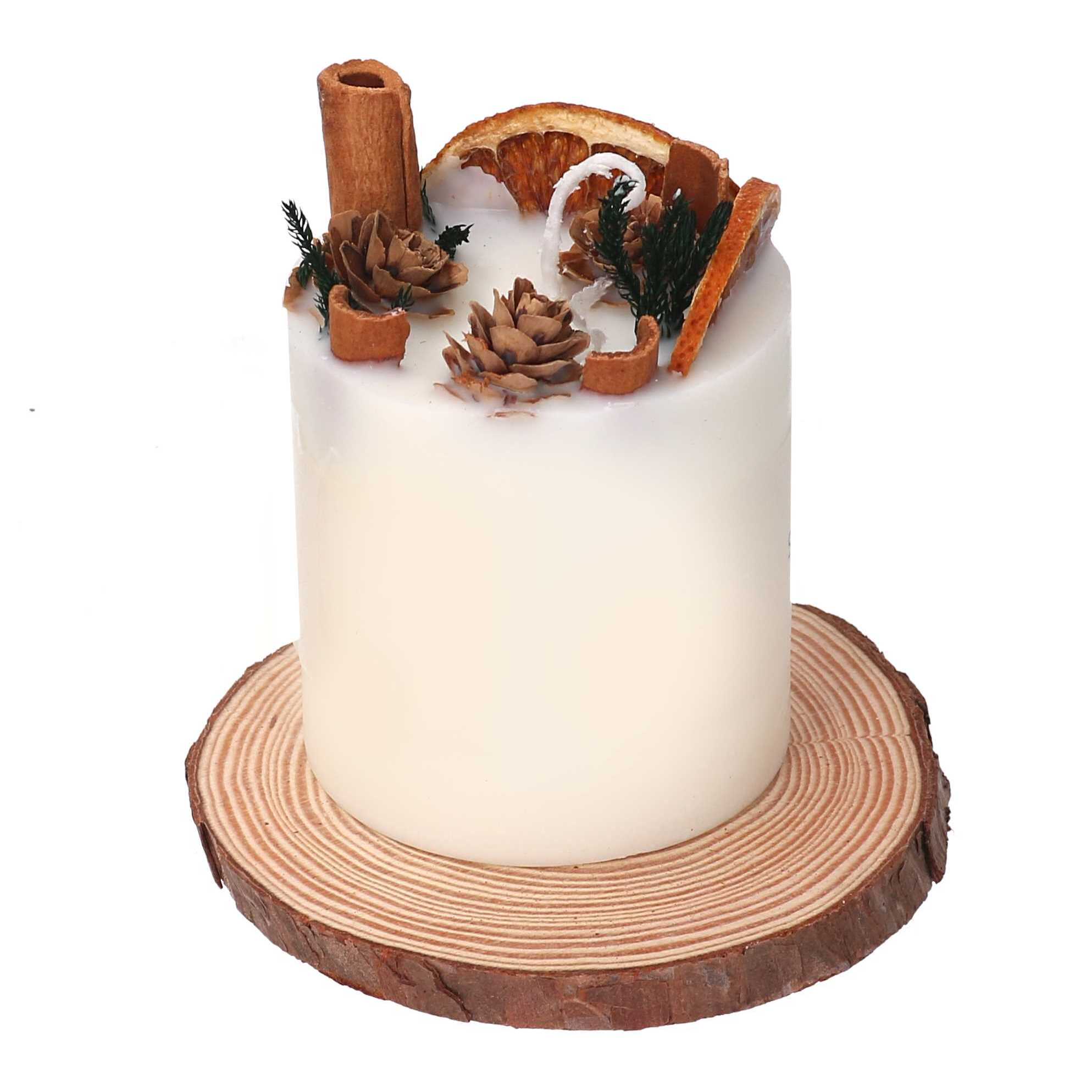 Candela profumata all'arancia cm 13,5x13,5h17