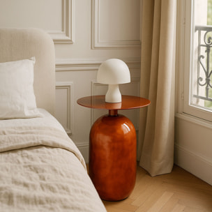 Table d'appoint en bois de manguier émaillé  BODO