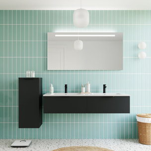 Ensemble double vasque 2 tiroirs + miroir - SOHO