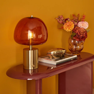 Lampe Elie champignon H.41cm rouge