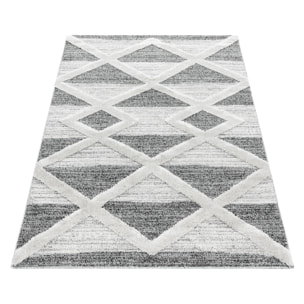 PISA - Tapis de salon à motif moderne gris - PIS4709GRI