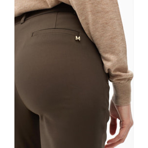 Pantaloni con tasche con zip in tessuto elastico