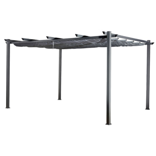 Pergola autoportante 3 × 4m CASSIS grise - structure aluminium