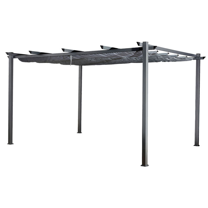 Pergola autoportante 3 × 4m CASSIS grise - structure aluminium