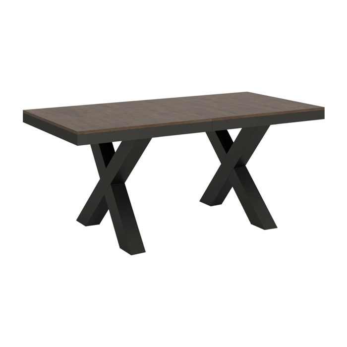 Table extensible 90x180/284 cm Traffic Evolution Noyer cadre Anthracite