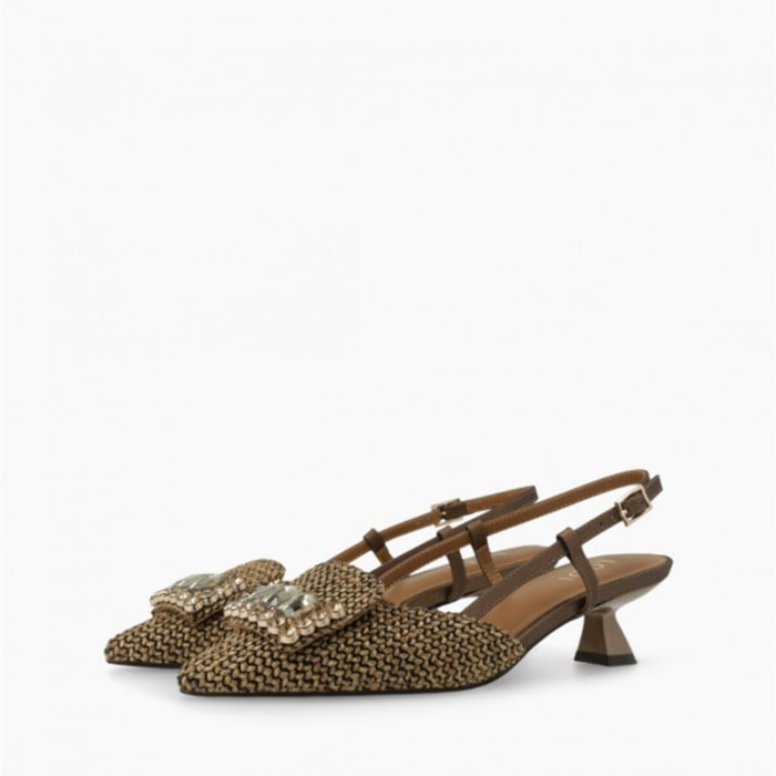 ZAPATOS DE SALÓN MARRONES A-CASIOPEA