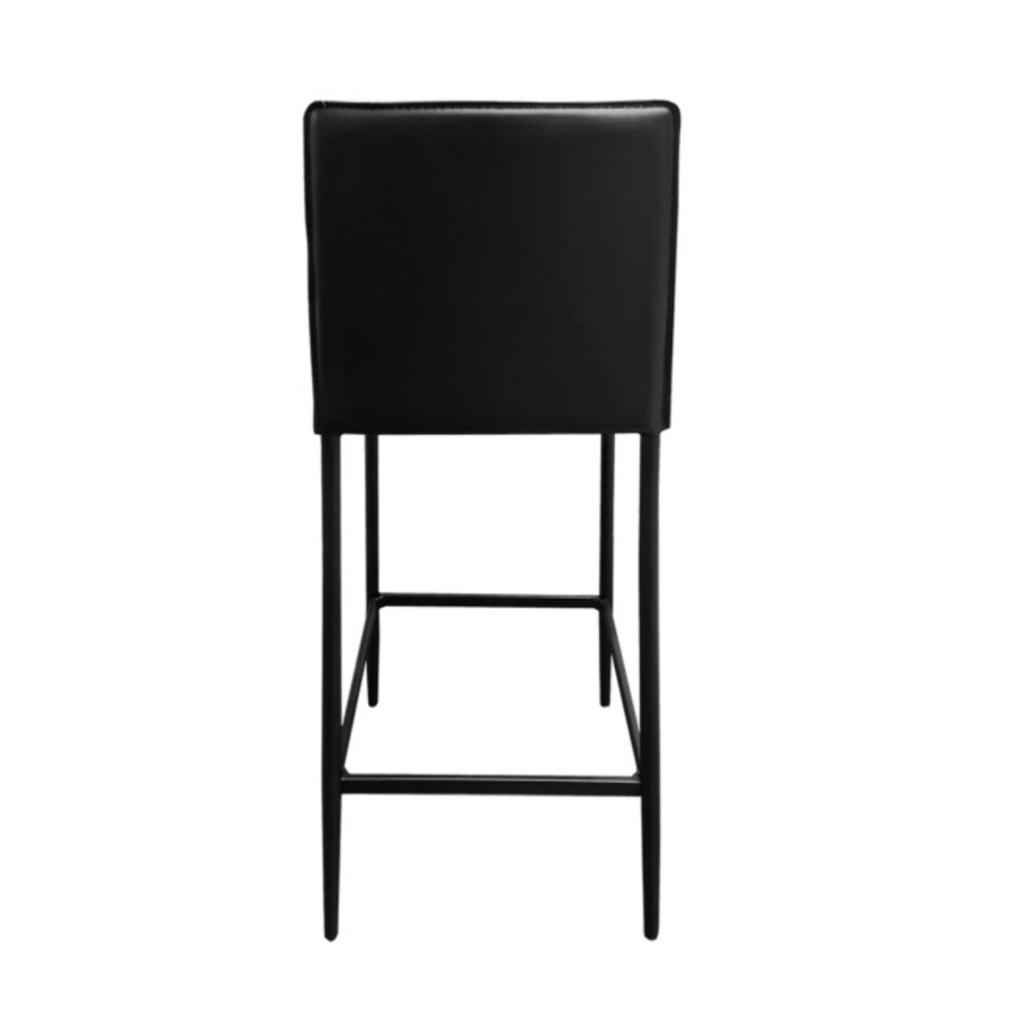 Chaise de bar avec dossier en simili & piétement en métal - SANDY