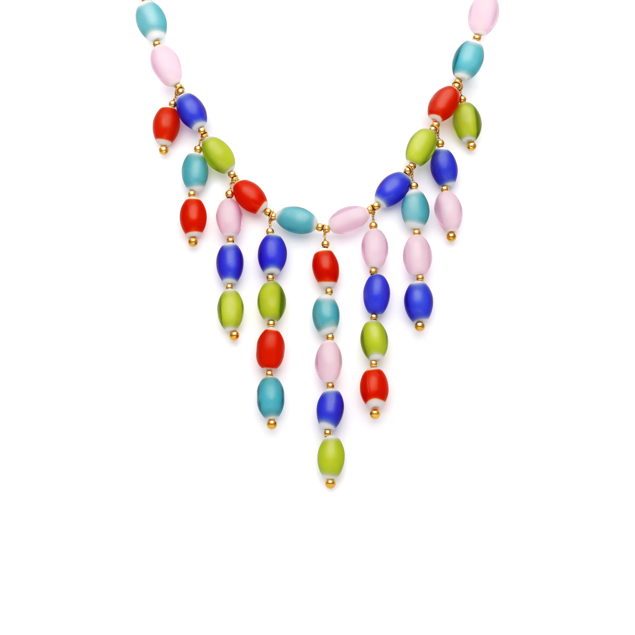 Collar Sahara Color Acero Baño Oro