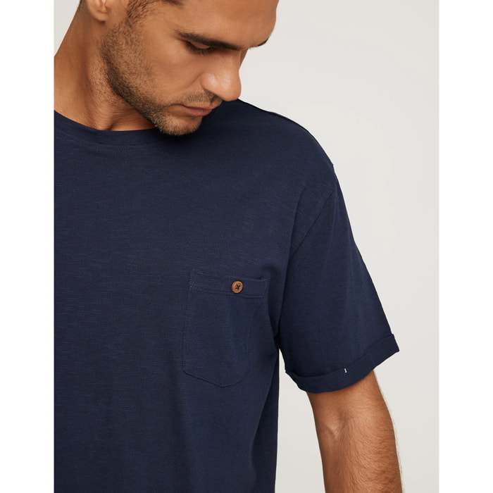 Camiseta Manga Corta Azul Marino - Button