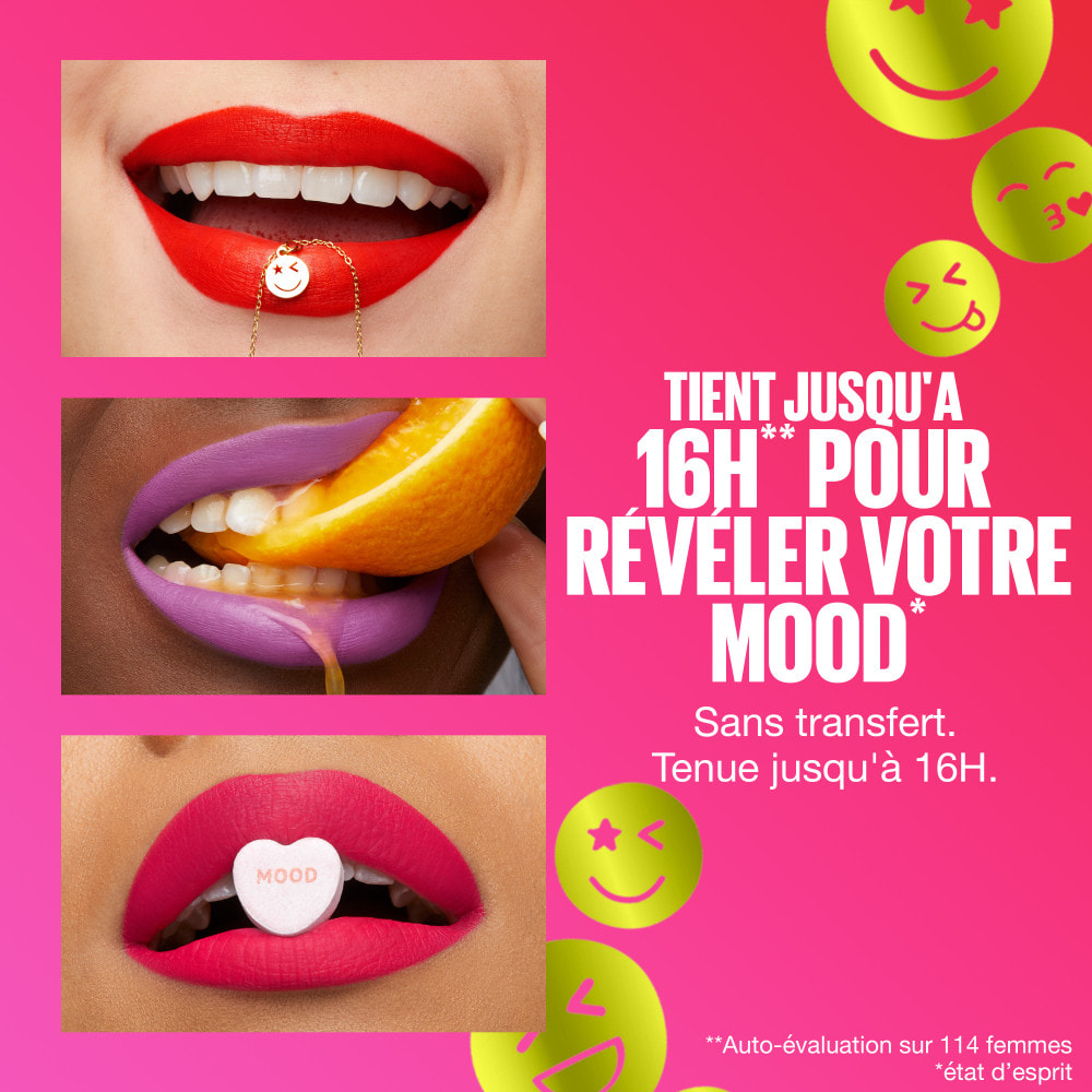 Maybelline- Superstay Matte Ink Moodmakers Rouge à Lèvres - 445 Energizer