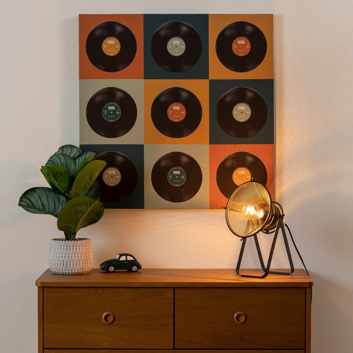 Lampe "Rodo" - métal - noir H31 cm