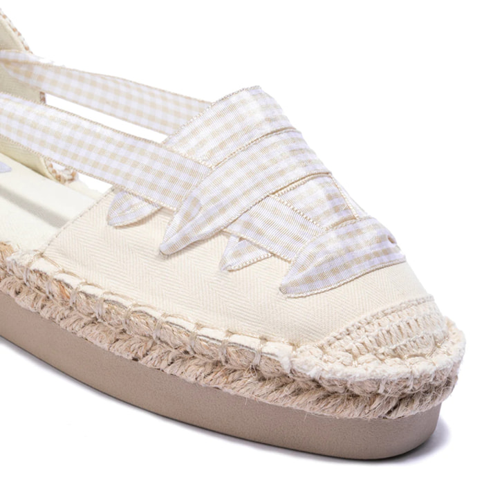 B&W Break&Walk - Sandali estivi in juta con zeppa per donna e bambina