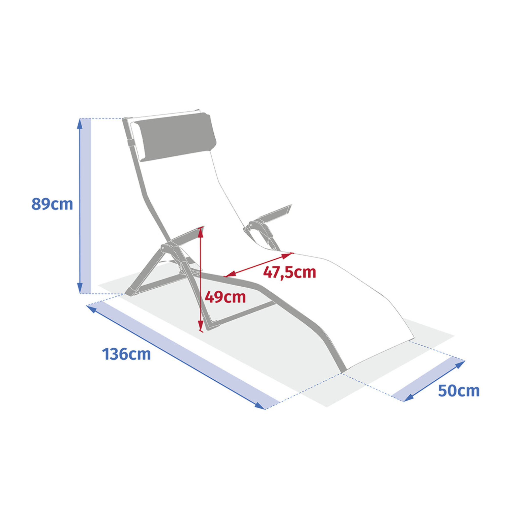 Transat "Decima" vert & vert laurier aluminium et texaline
