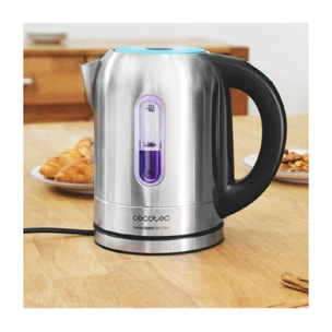 Cecotec Bouilloire Électrique ThermoSense 290 Steel. 1.7 L, Sans BPA, Acier Inox