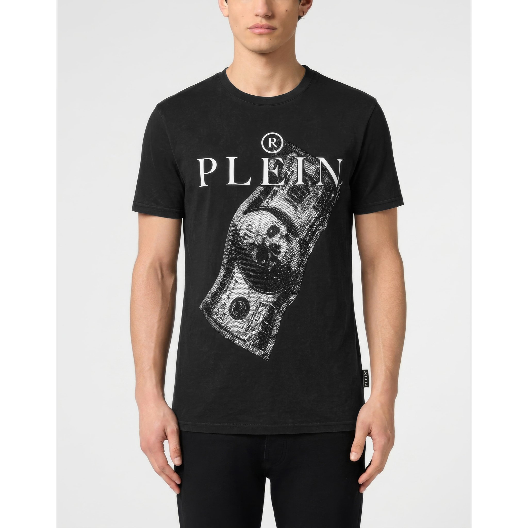 PHILIPP PLEIN Camiseta de cuello redondo y manga corta SKULL