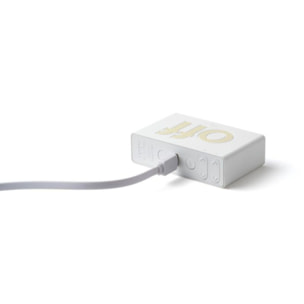 Réveil LEXON Flip Mini de Voyage Rechargeable Blanc