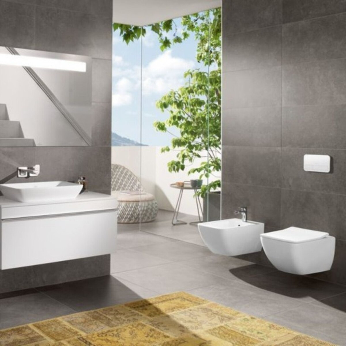 Cuvette WC suspendu sans bride VILLEROY & BOCH Venticello avec abattant frein de chute déclipable