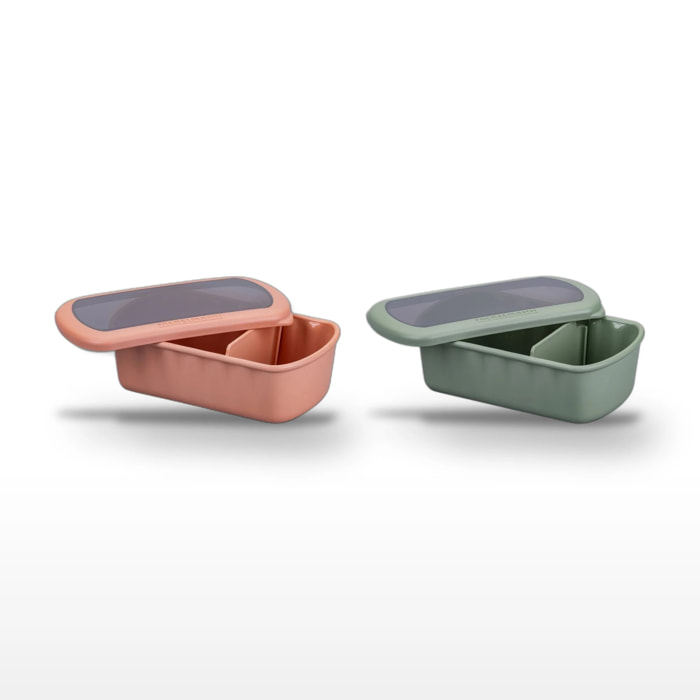 Lot de 2 Lunchbox Fackelmann Storage Rouge et Verte