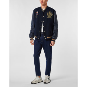 PHILIPP PLEIN Leather Bomber TEDDY