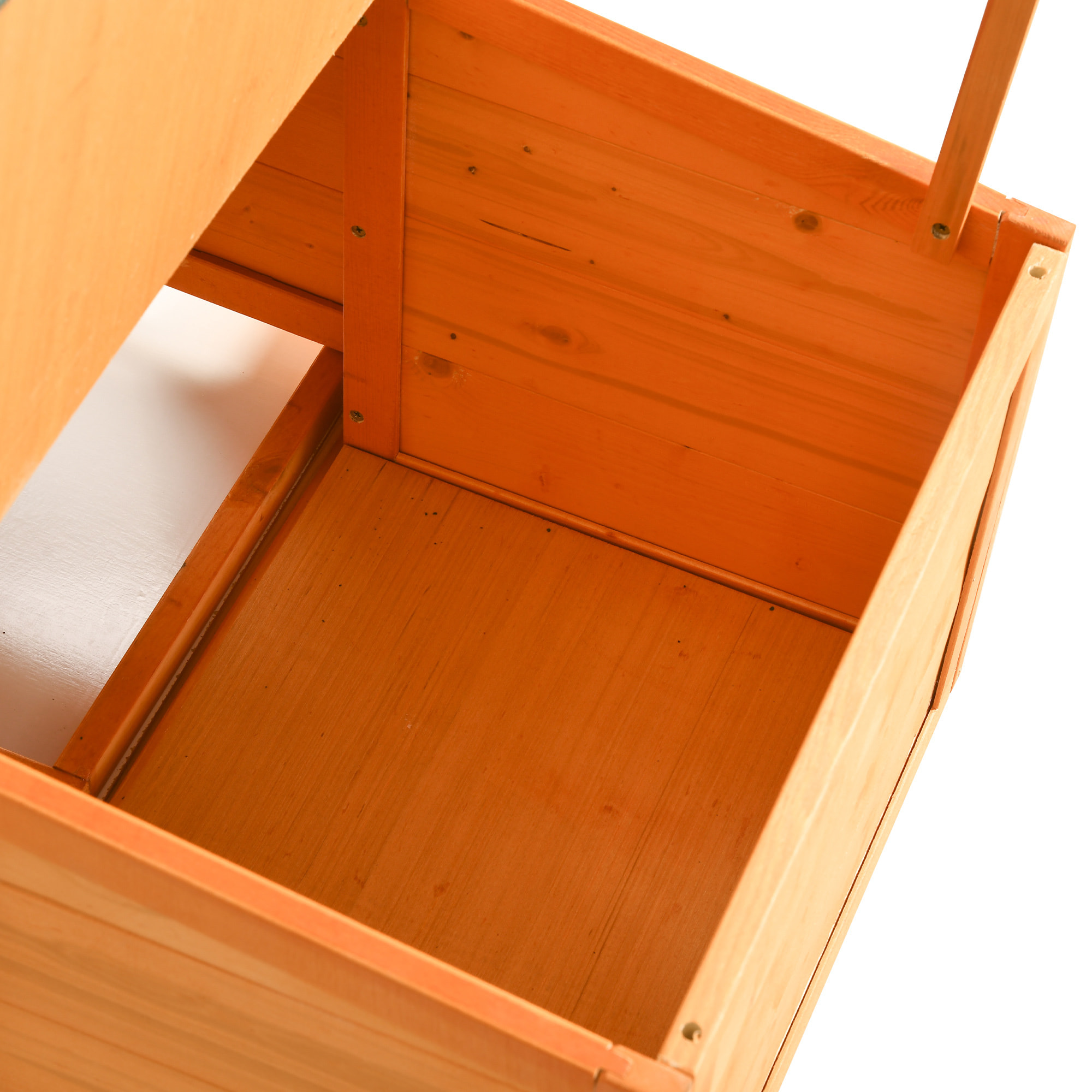 Gallinero de Madera 297,5x68x118 cm para 3-6 Gallinas con Techo Asfáltico Corral