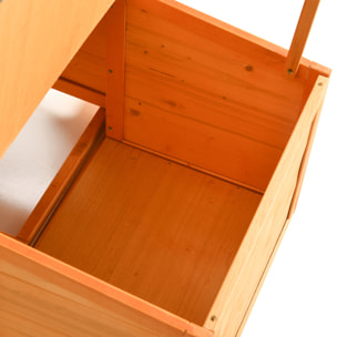 Gallinero de Madera 297,5x68x118 cm para 3-6 Gallinas con Techo Asfáltico Corral