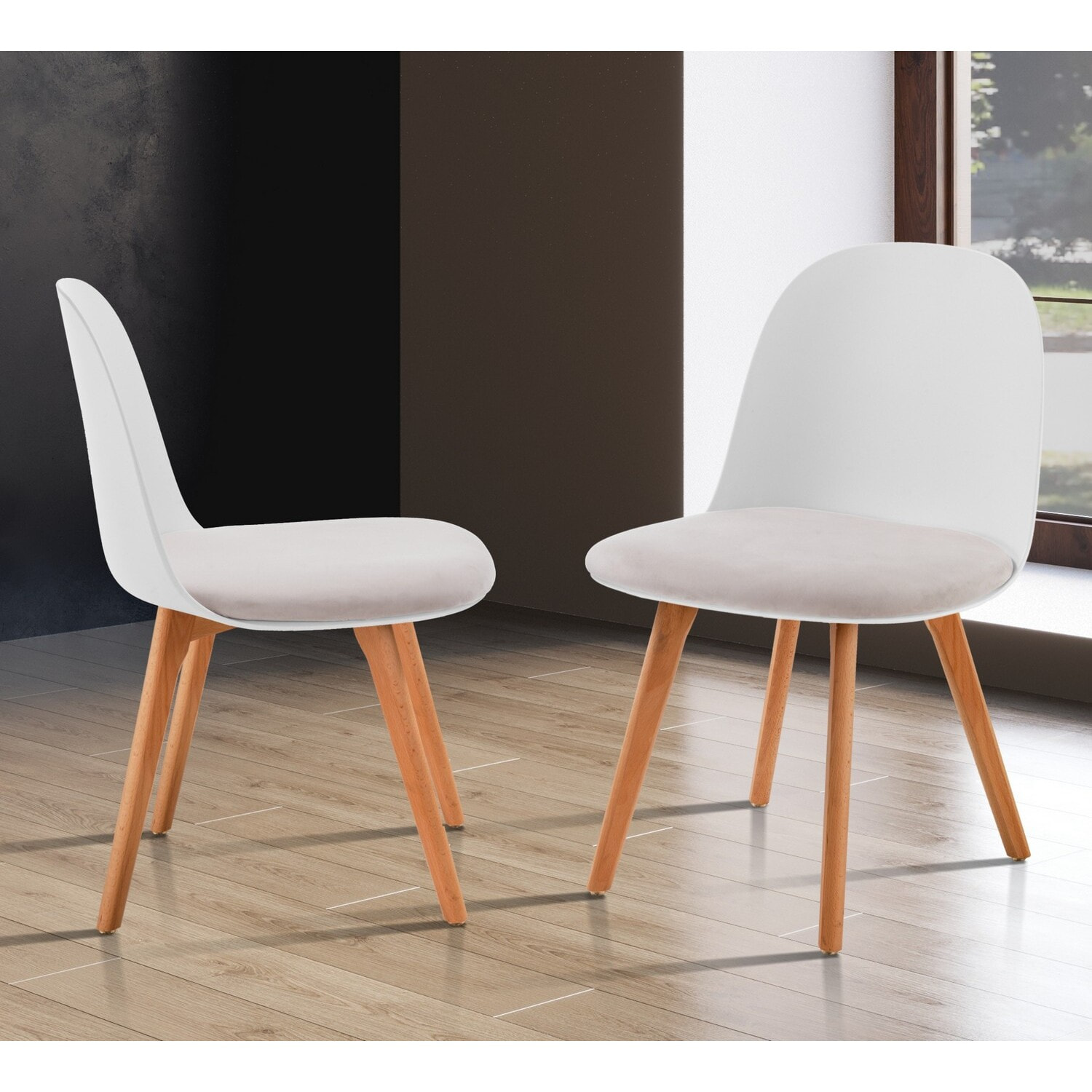 Oresteluchetta Set 4 Sedie TELLA WOOD WHITE