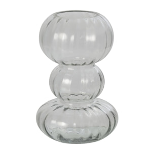 J-Line Vase Bulle Rond Verre Transparent Small
