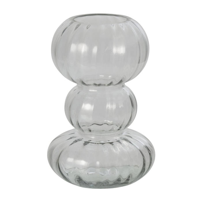 J-Line Vase Bulle Rond Verre Transparent Small