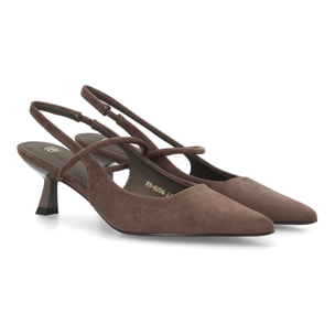 Zapato salon destalonado con tiras