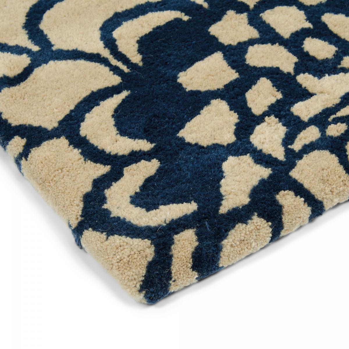 Tapis salon et chambre fait à la main en laine motif floral VAVA