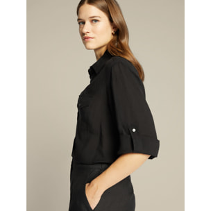 Elena Mirò - Camisa sahariana - Negro