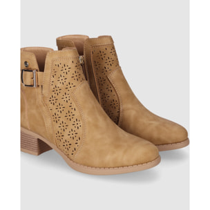 Botines - Cuero - Tacón: 3 cm