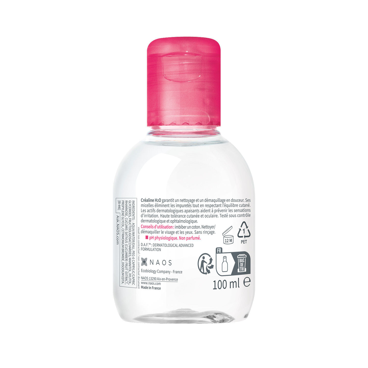 Créaline H2O - Eau Micellaire Démaquillante Sans Rinçage - Peaux Sensibles