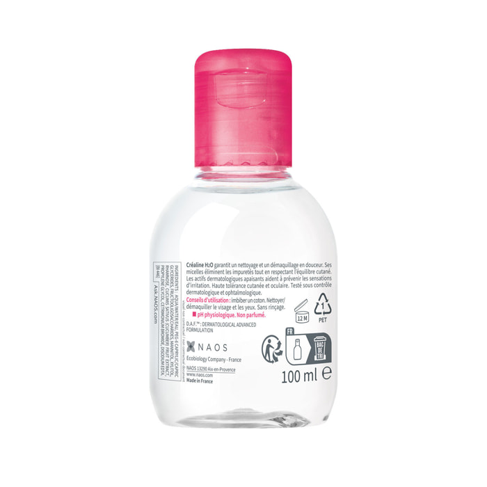 Créaline H2O - Eau Micellaire Démaquillante Sans Rinçage - Peaux Sensibles