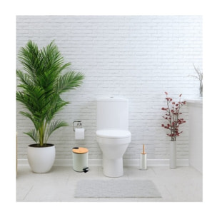 Set Poubelle à  pédale 3L & Brosse Wc ADONIS Blanc Mat Spirella