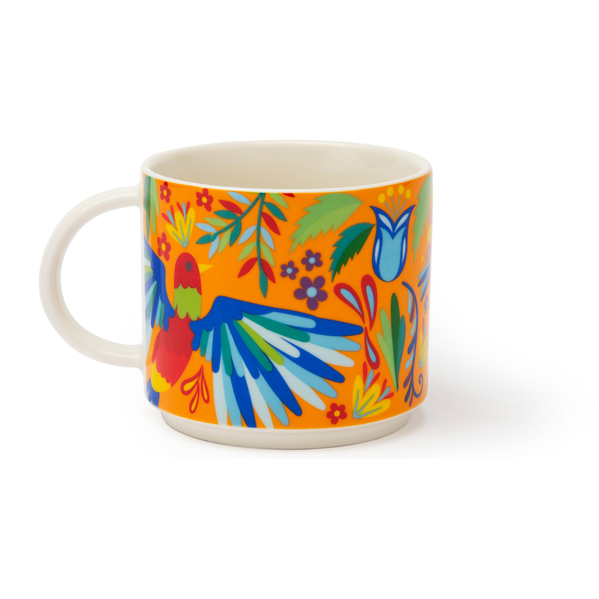 Set de 4 Tasses à Thé Excelsa – Mexican Flowers, New Bone China Multicolore